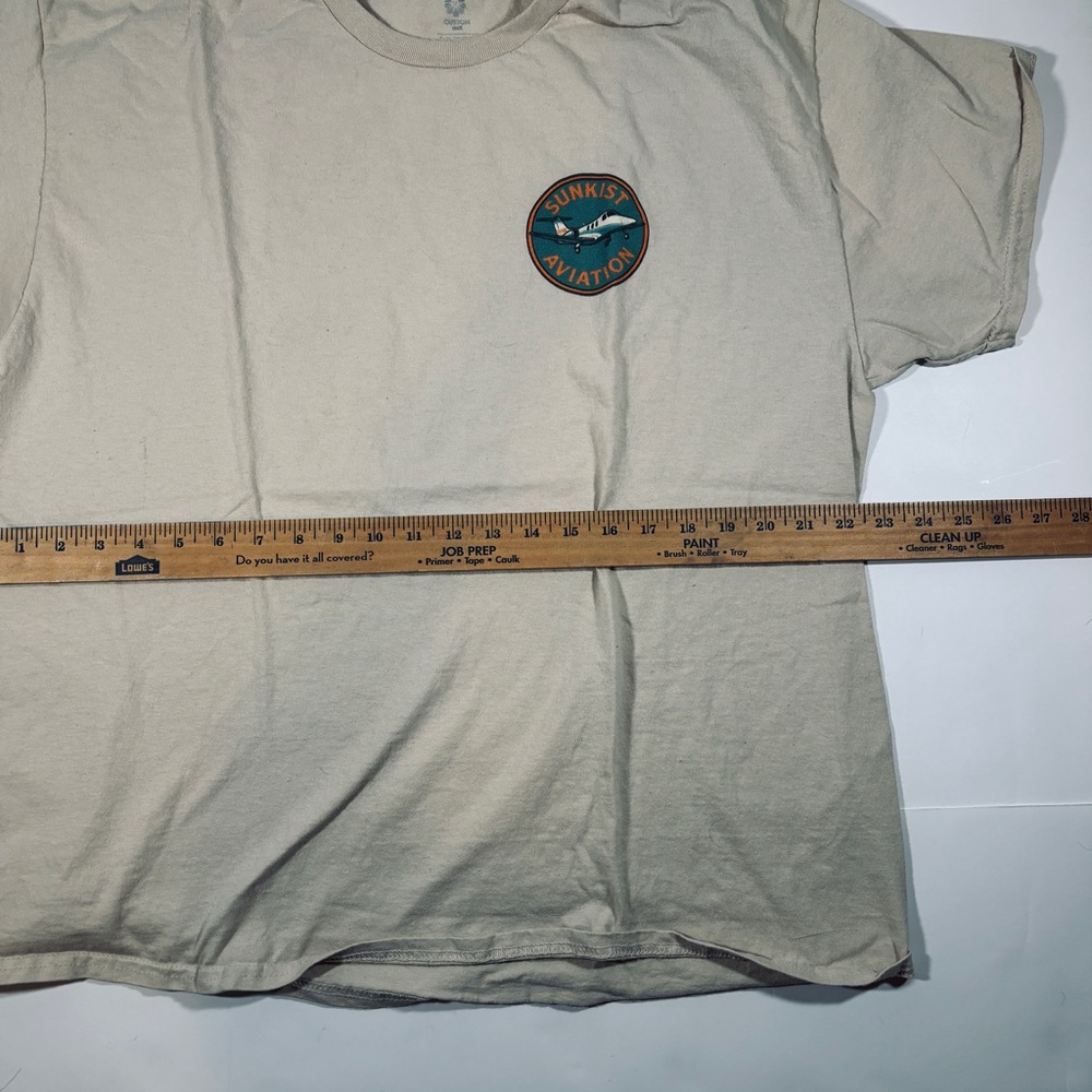 T Shirt Size Boxy Crop Size L/XL Streetwear Grunge Recycle Sunkist Aviation - Picture 3 of 4